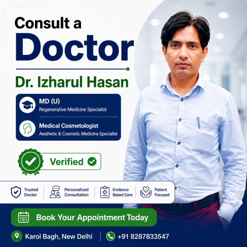 Dr. Izharul Hasan MD (U), Medical Cosmetologist – Verified Doctor Consultation in Karol Bagh, Delhi