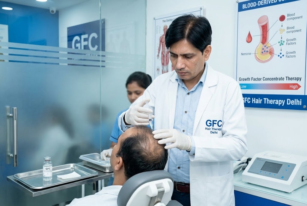 GFC Hair Treatment in Delhi for hair thinning and hair loss